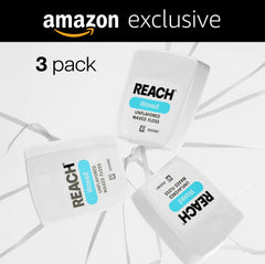 Unflavored floss with waxed coating close-up