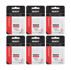 REACH Cleanburst Cinnamon Waxed Floss 55 yd - 6 pack