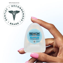 Plaque removal depiction with mint floss