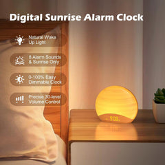 REACHER dimmable LED clock 0-100% brightness for customizable night-time visibility