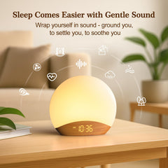 REACHER night-light with 0-100% dimming and eight colors for reading comfort.