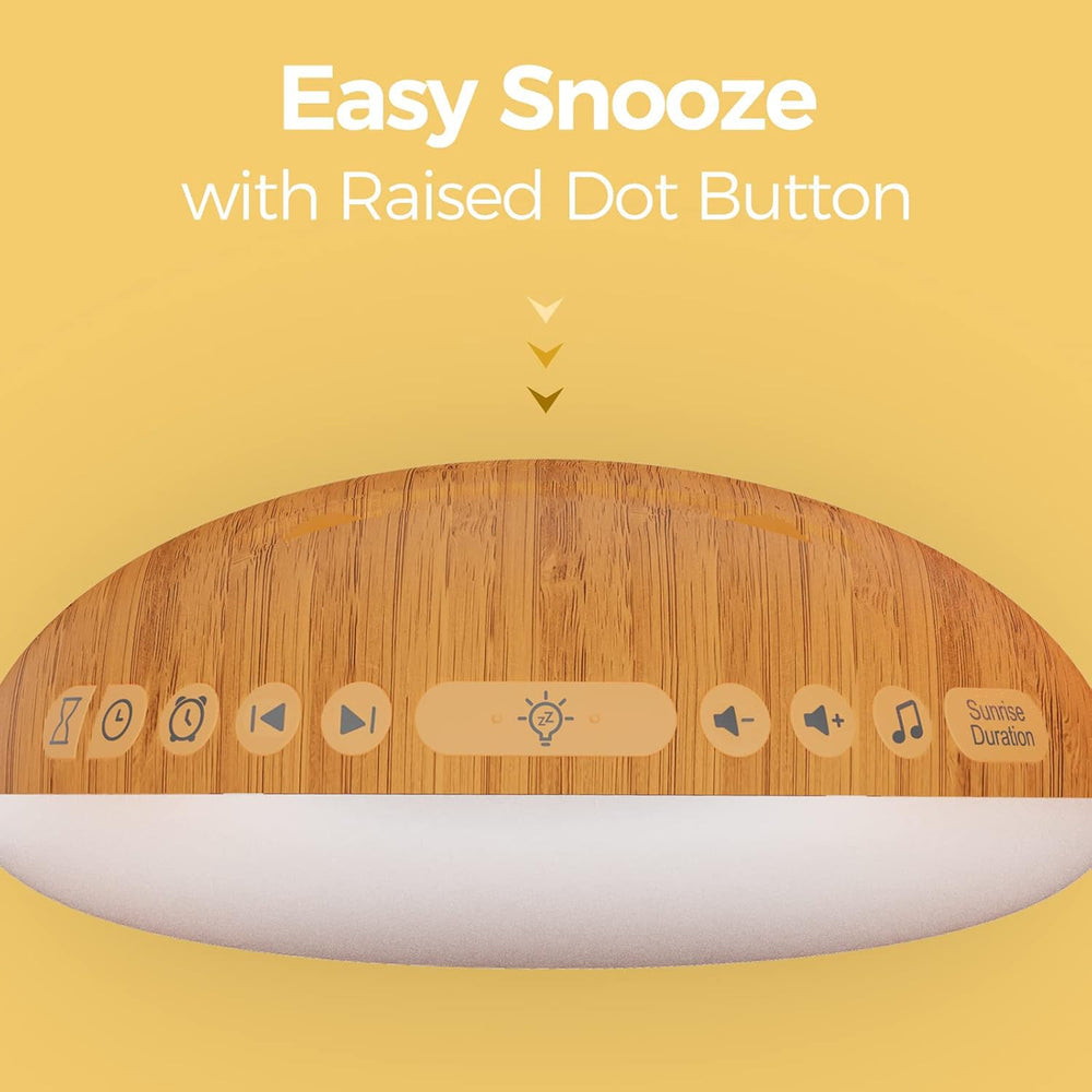 REACHER wood-design clock blends modern decor with practical alarm features.