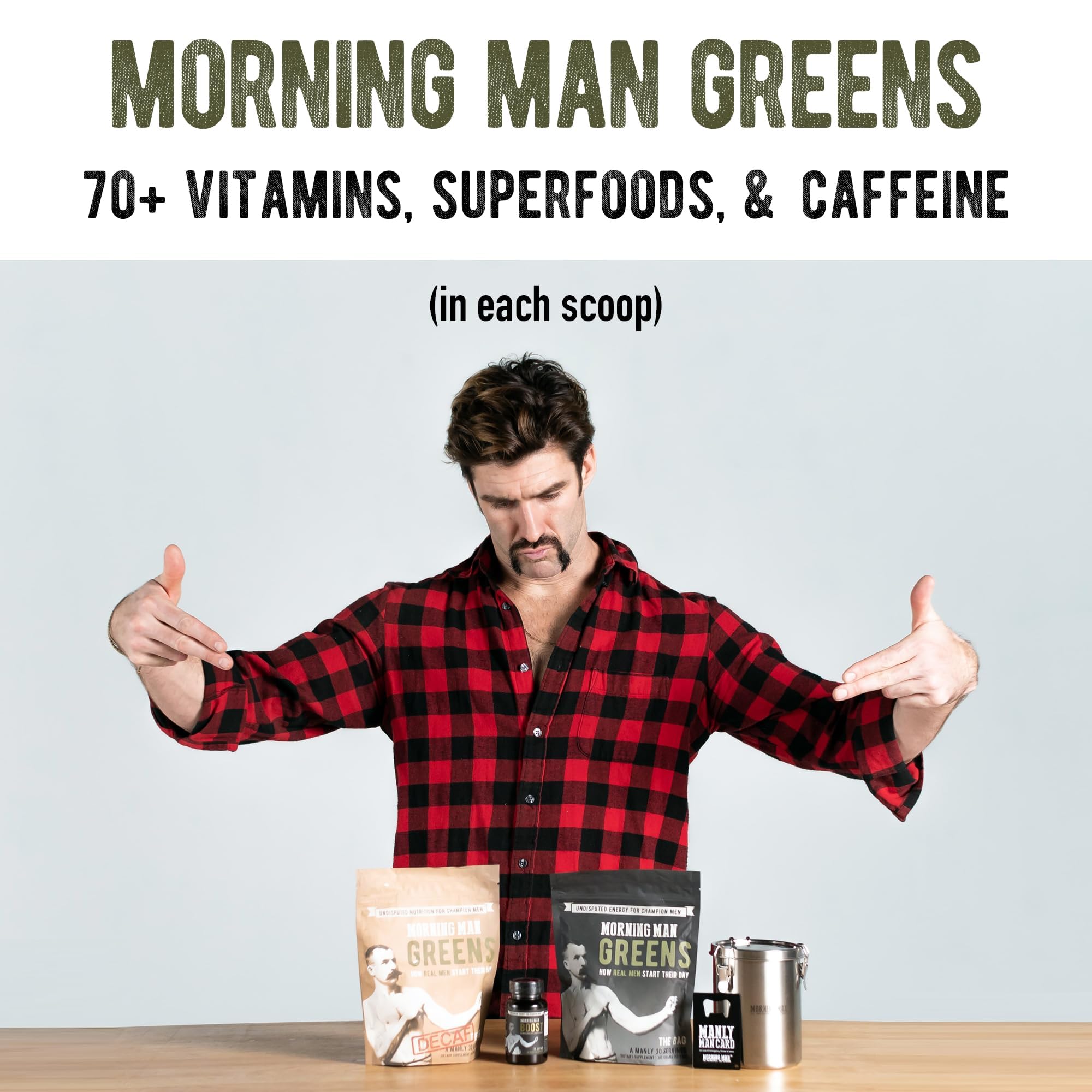 70 real foods and extracts in Morning Man Greens