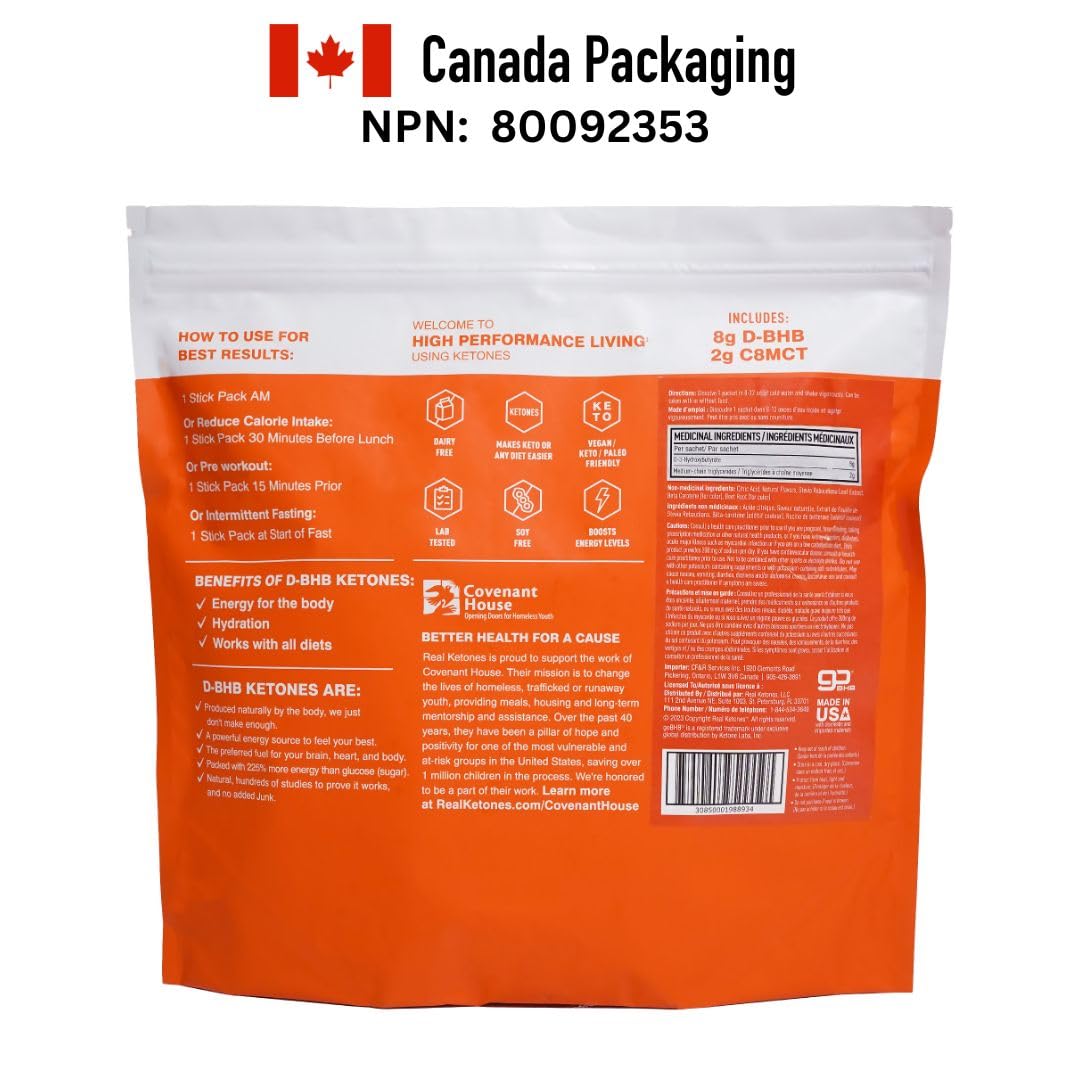 Real Ketones sugar-free electrolyte packet, clean keto-friendly hydration.