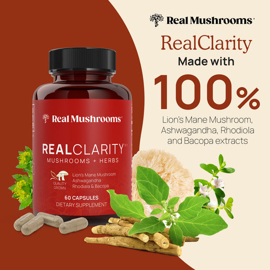 Back label of RealClarity capsules with supplement facts