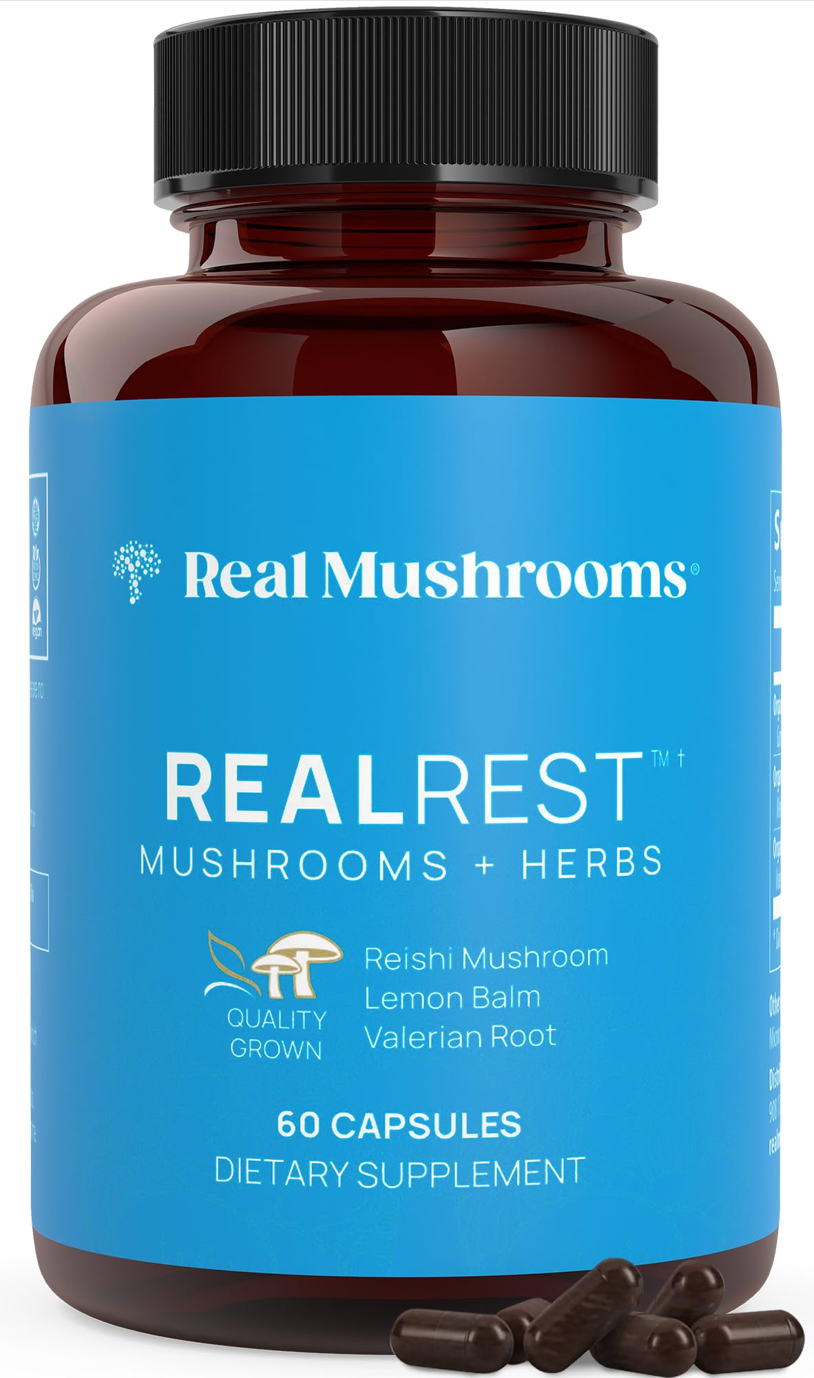 RealRest capsules bottle on a white background