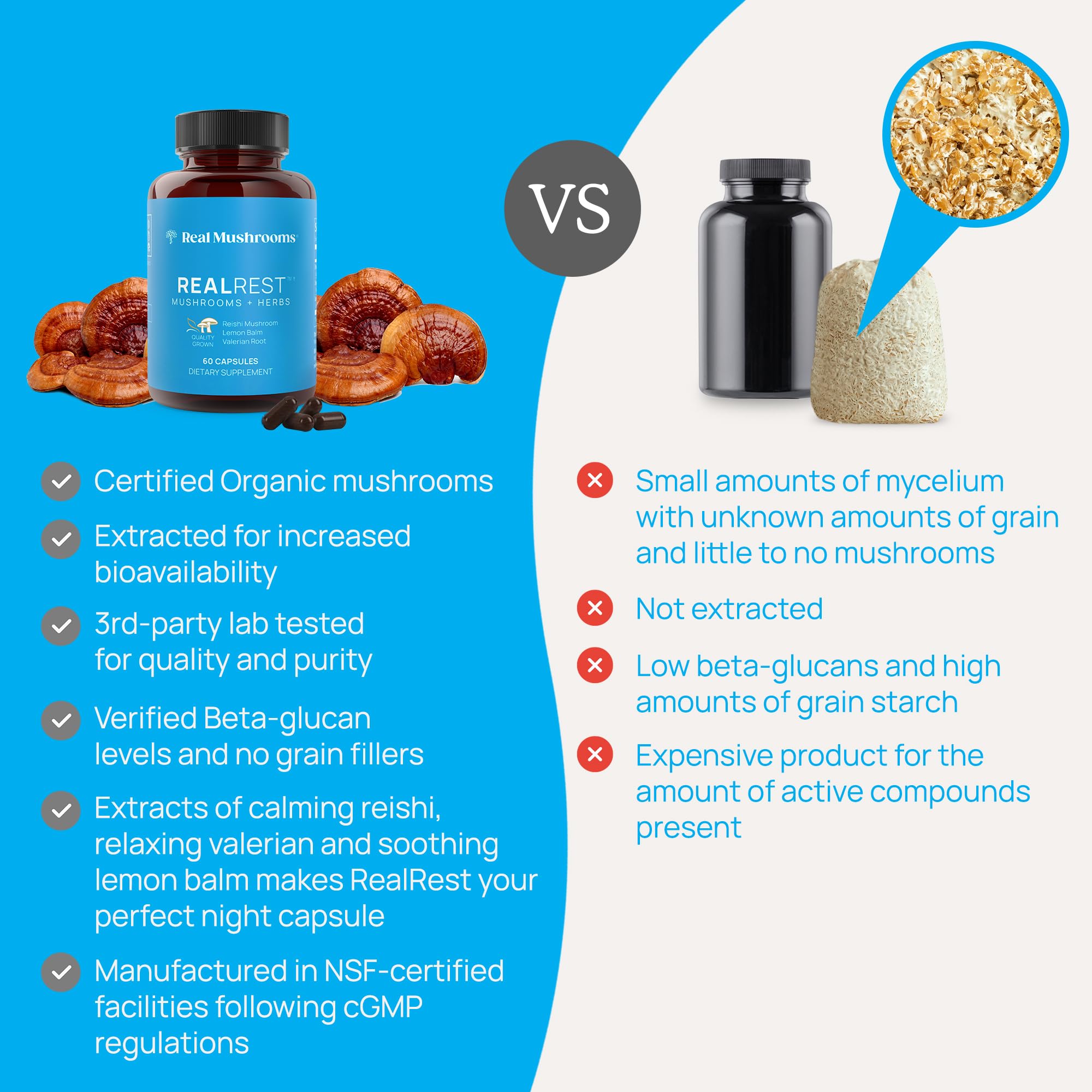 Valerian root and herbs included in RealRest