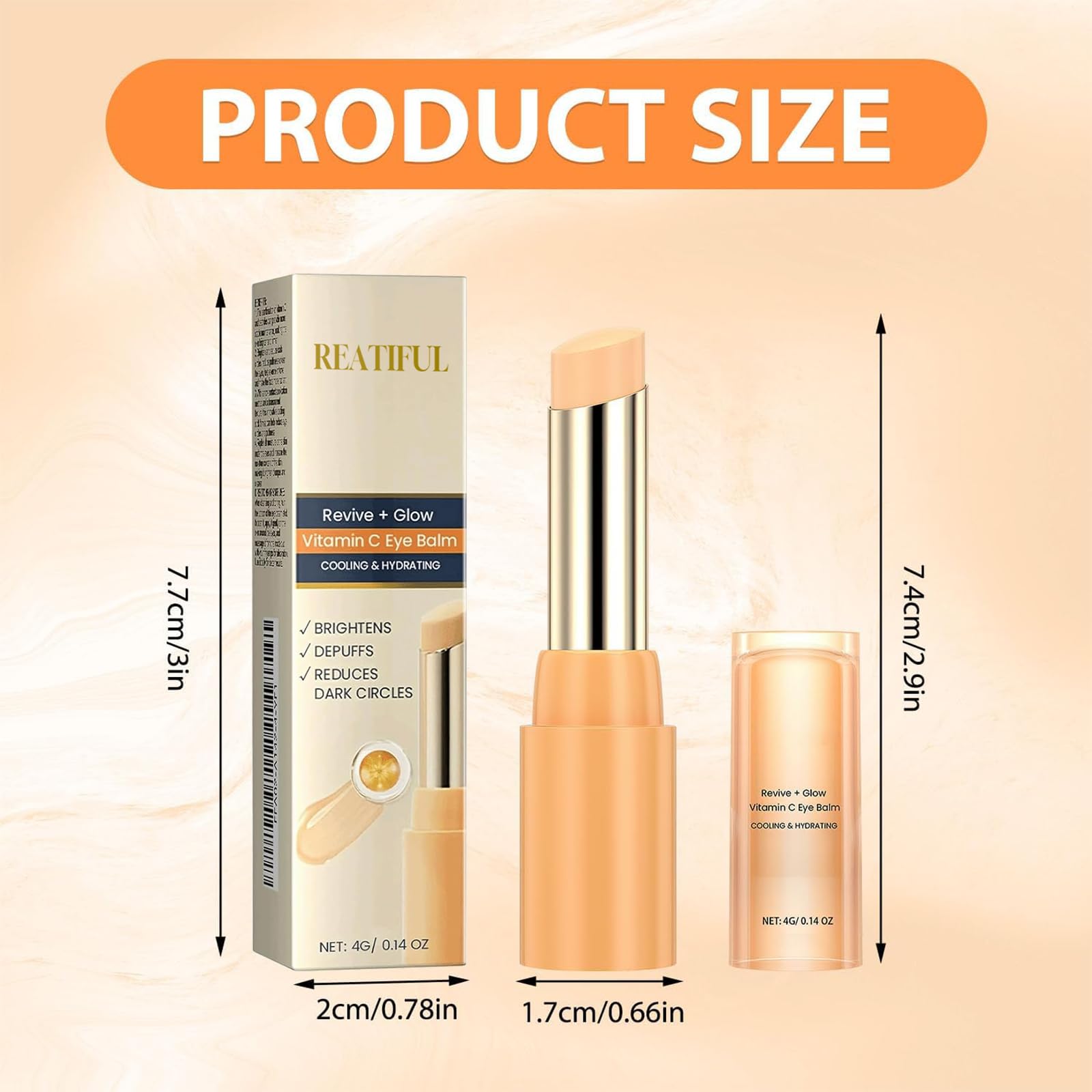 REATIFUL Revive Glow Eye Balm logo on sleek packaging