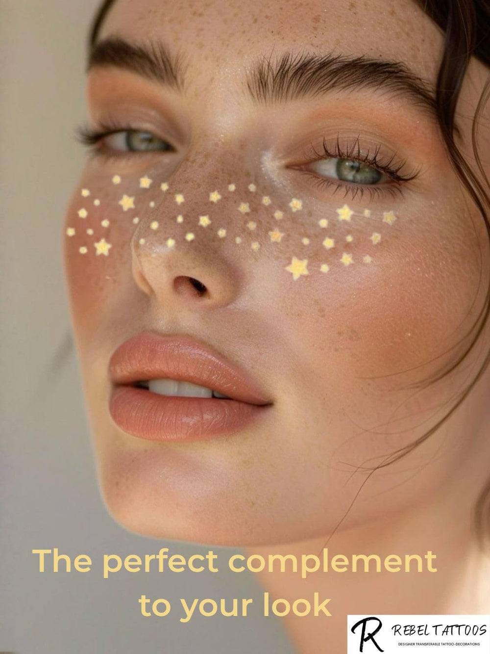 Customizable Rebel Tattoos face tattoos for quick style changes at events