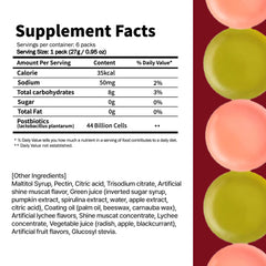 Shelf-stable, travel-ready probiotic jelly packaging