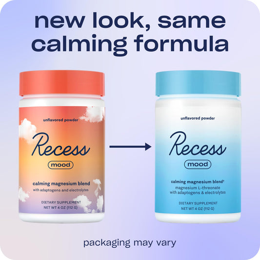 Scoop of Recess Mood Powder being added to a drink