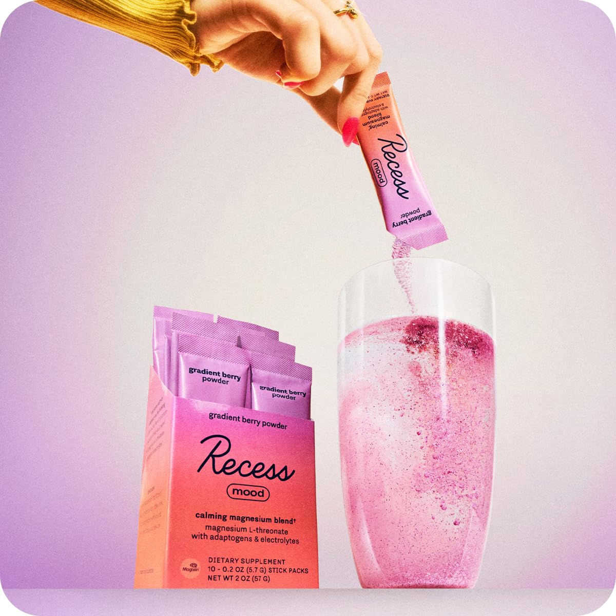 Recess Mood Powder Unflavored flavor packaging front