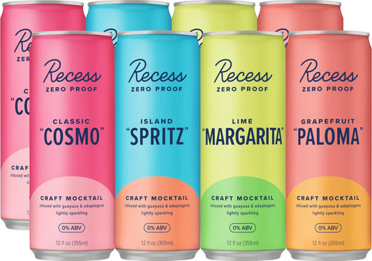 Recess Zero Proof Mocktails Classic Cosmo flavor in a 12oz can