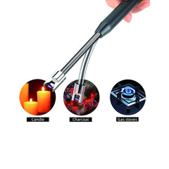 Rechargeable arc lighter with USB display
