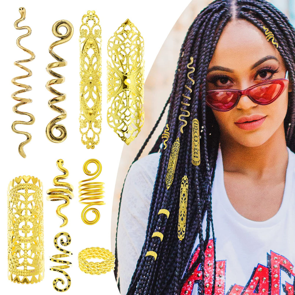 RechicGu 58pcs braid jewelry set with storage bag for organized styling.