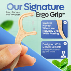 Recyclable packaging for SmartLifeco floss picks.