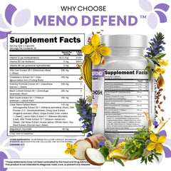 Capsules containing red clover and black cohosh for menopause support