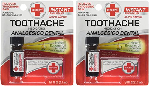 Compact design of Red Cross Toothache Complete Medication Kit 0.12 oz, pack of 2