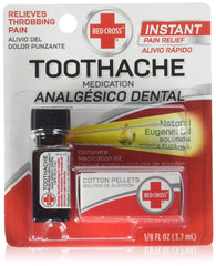 Front view of Red Cross Toothache Complete Medication Kit 0.12 oz, pack of 2