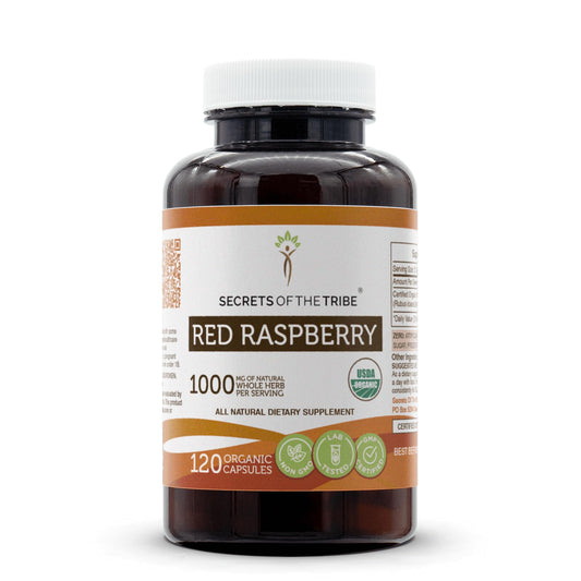 Red Raspberry capsules USDA Organic 120-count bottle