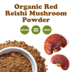 Red Reishi powder added to smoothie