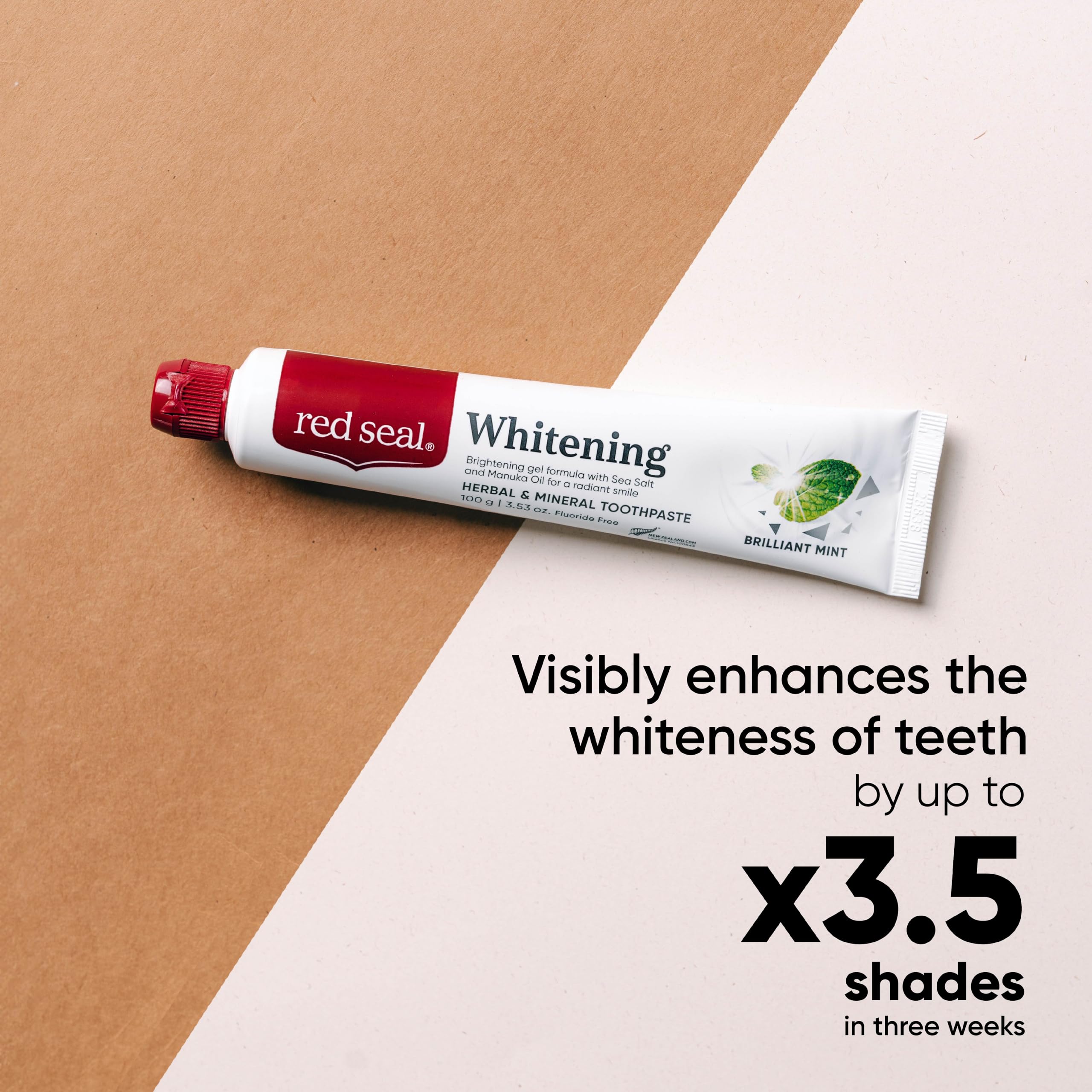 Close-up of mint-flavored toothpaste texture