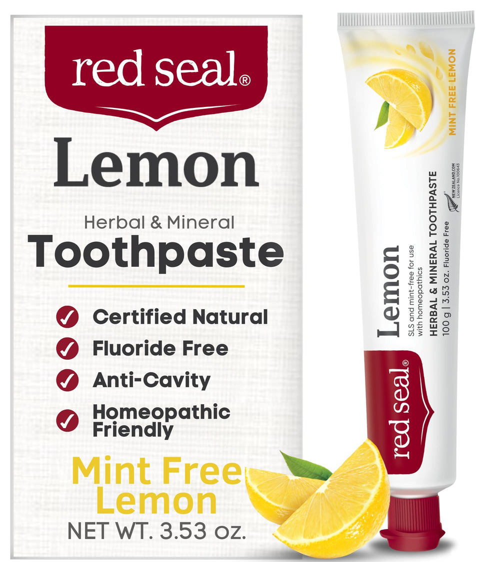 Front view of Red Seal Lemon Toothpaste