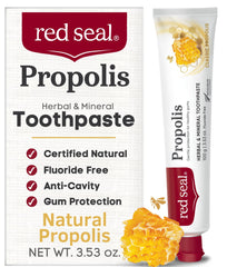 Tube of Red Seal Propolis Herbal & Mineral toothpaste in Mild Mint flavor