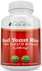 Purely Holistic Red Yeast Rice 1200mg with CoQ10 and Niacin bottle