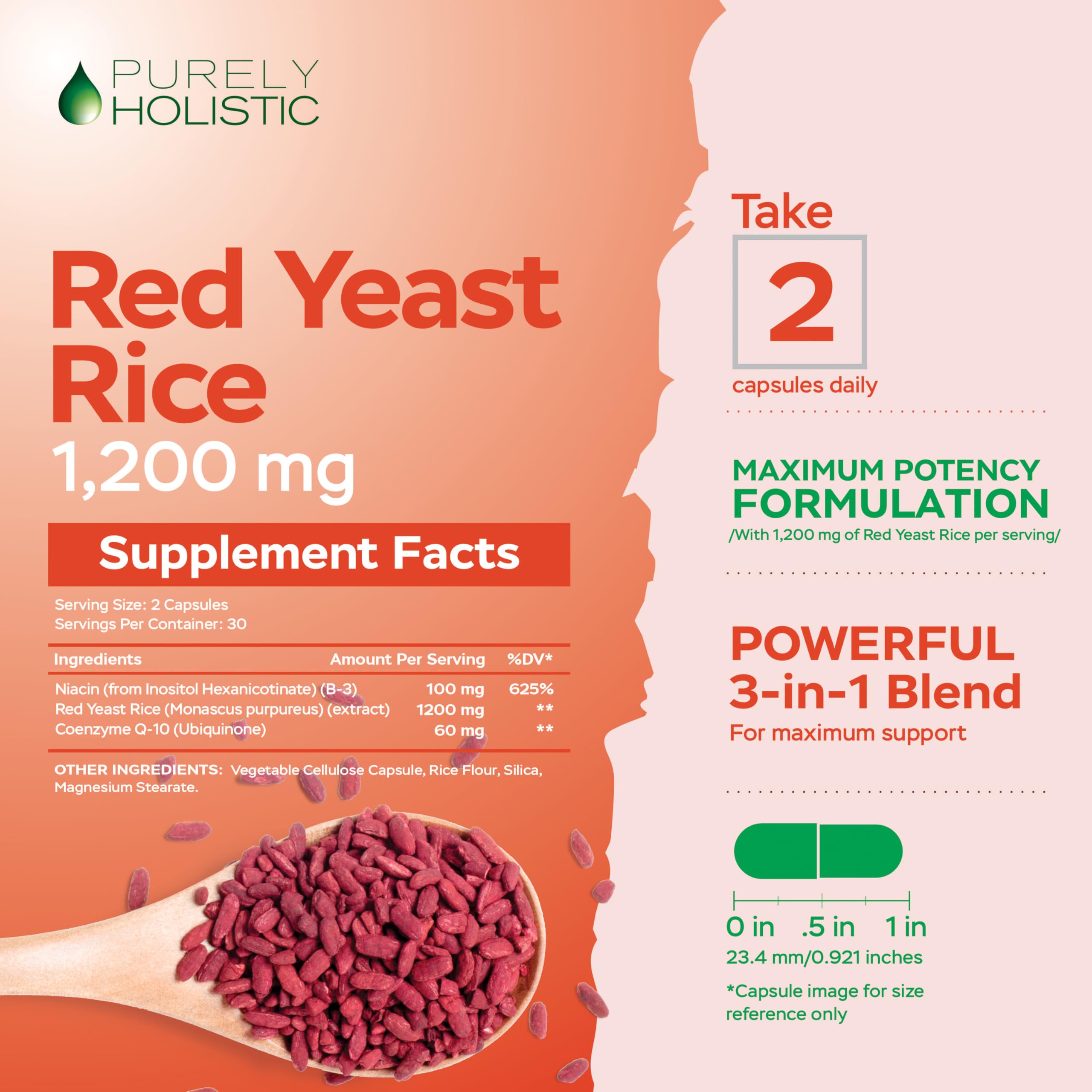 CoQ10 and flush-free Niacin capsules alongside Red Yeast Rice