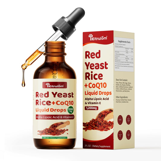 Front view of llEltruiom Red Yeast Rice with CoQ10 Drops bottle (2 oz)