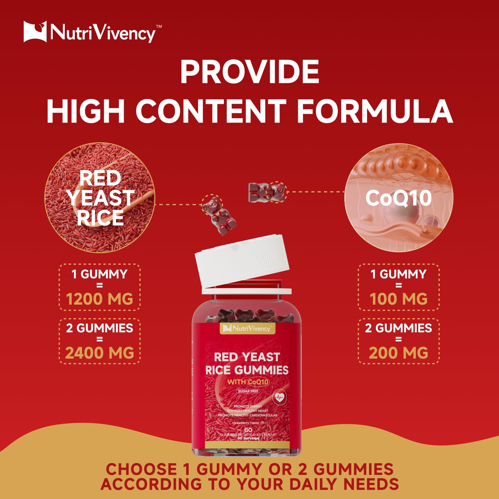 Sugar-free gummy bottle label