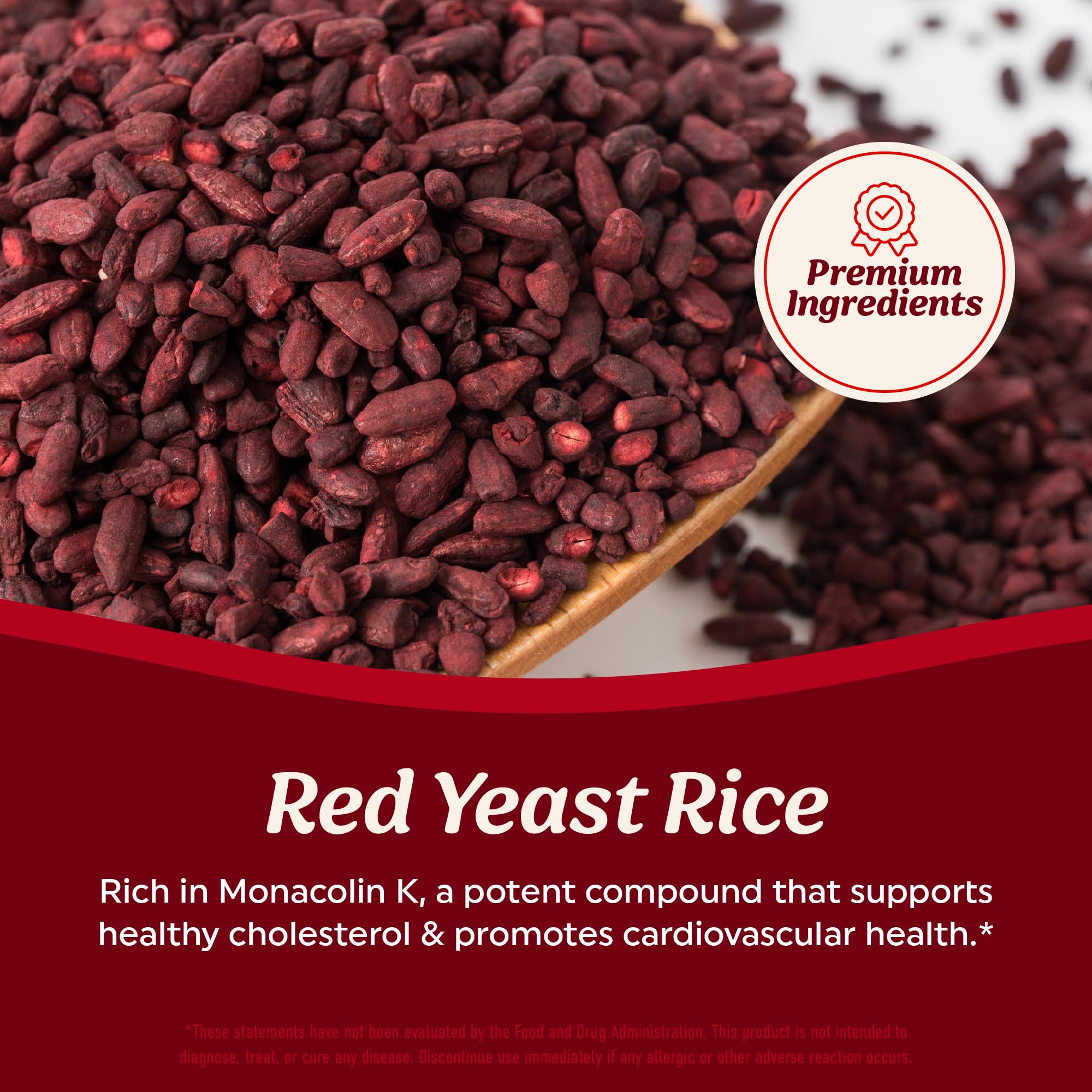 Box and bottle of Red Yeast Rice with CoQ10 and Omega-3 supplement