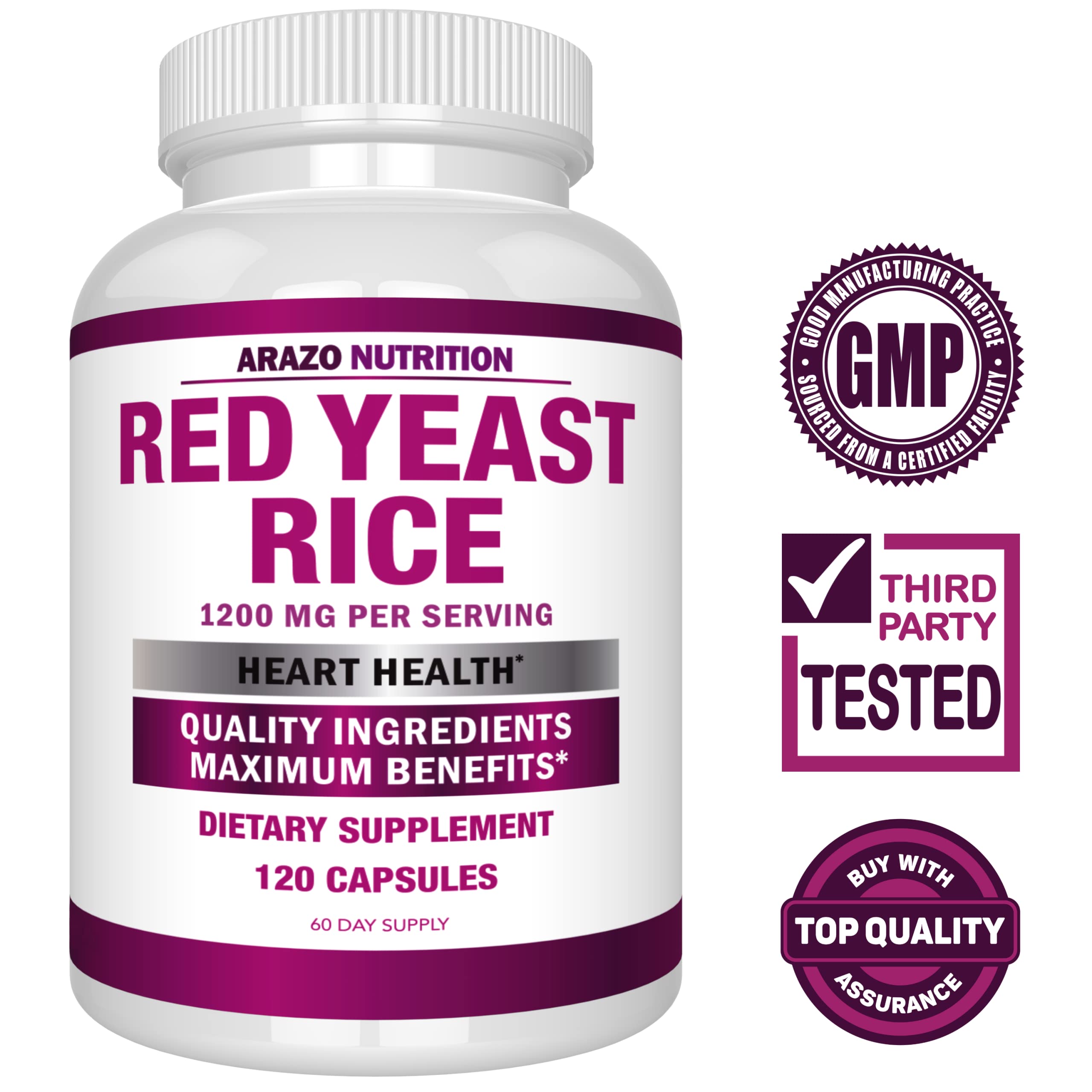 Citrinin free red yeast rice label close up