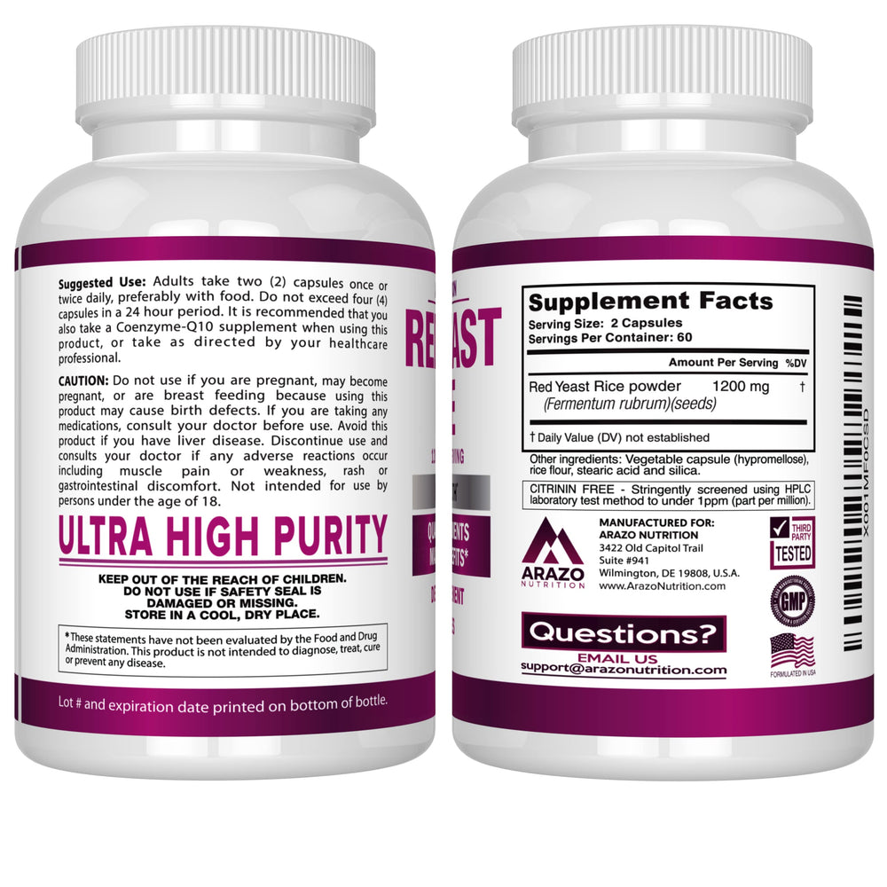 Bottle label highlights 1200 mg potency