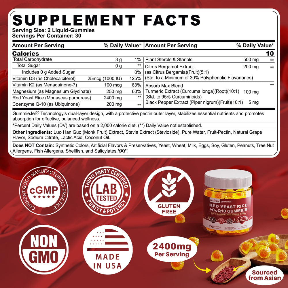 Gummies featuring plant sterols and citrus bergamot ingredients