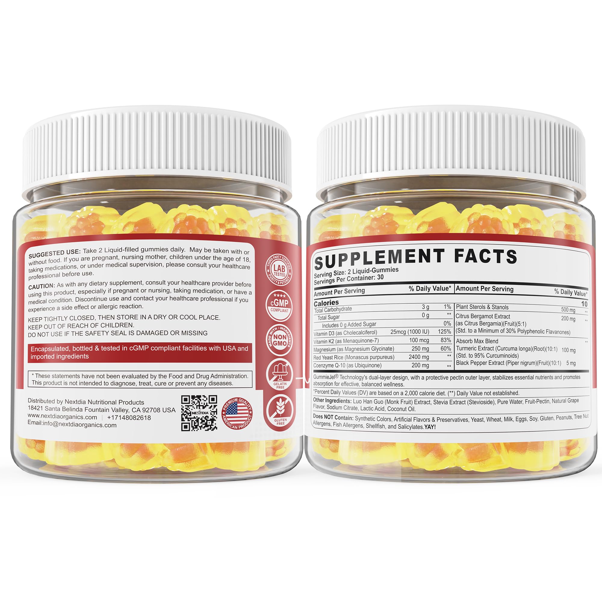 Lifestyle image: Red Yeast Rice Gummies bottle on table
