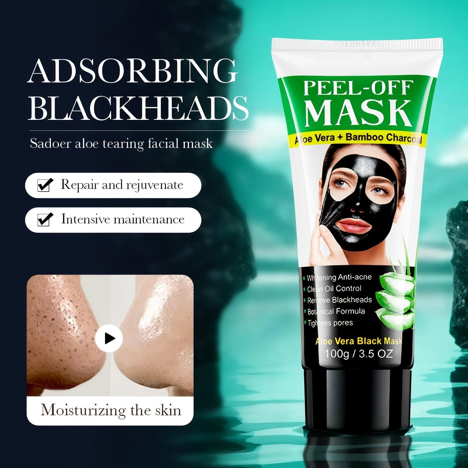 Close-up of hydrated, soft skin after using Redcool Aloe & Bamboo Charcoal Mask.