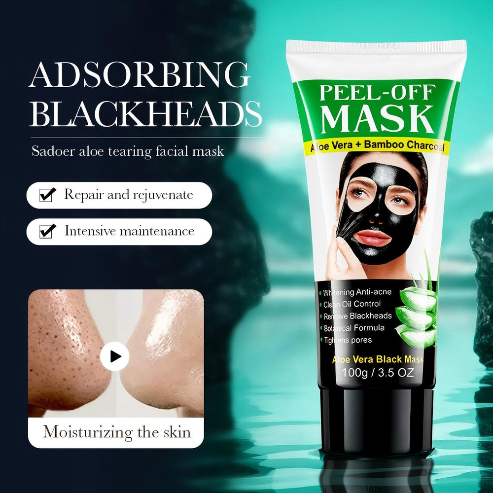 Close-up of hydrated, soft skin after using Redcool Aloe & Bamboo Charcoal Mask.