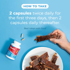 Product label highlighting uric acid support and inflammation
