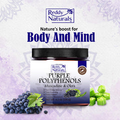 Illustration of polyphenol ingredients blend including Muscadine grape extract