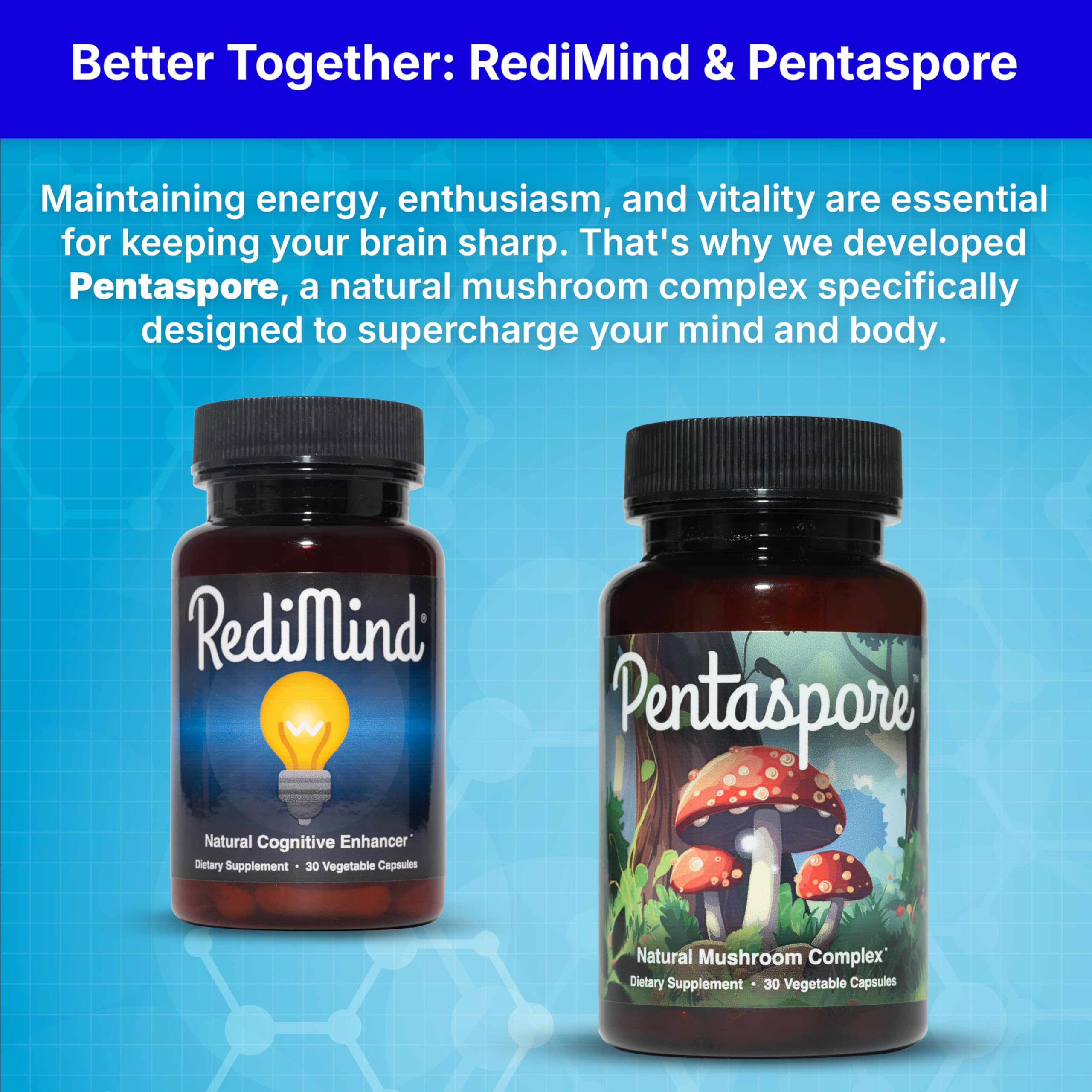 RediMind vegan gluten-free seal signaling clean, allergen-friendly product.