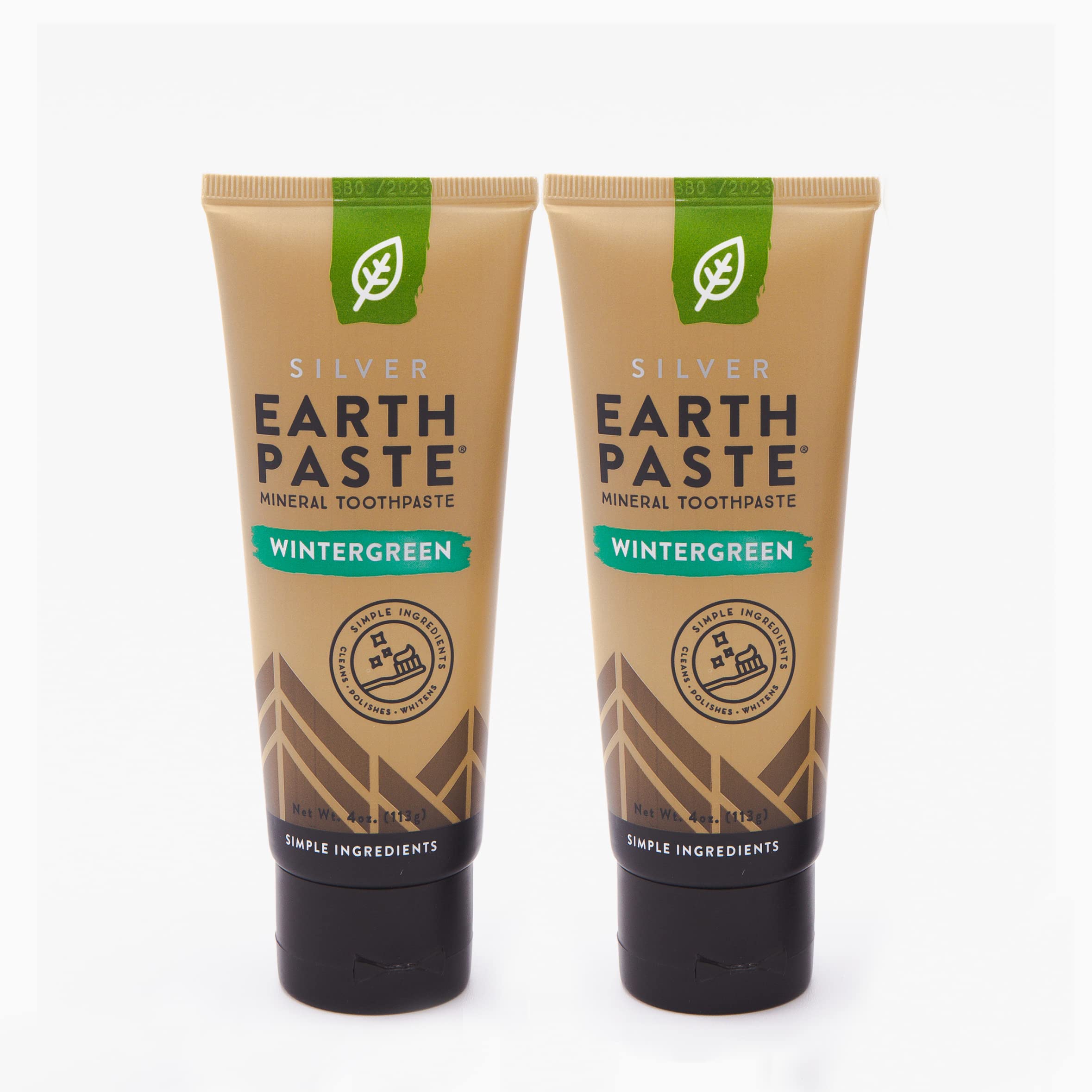 Redmond Earthpaste Wintergreen 4 oz two-pack front view