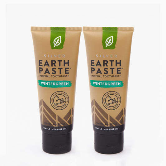 Redmond Earthpaste Wintergreen 4 oz two-pack front view