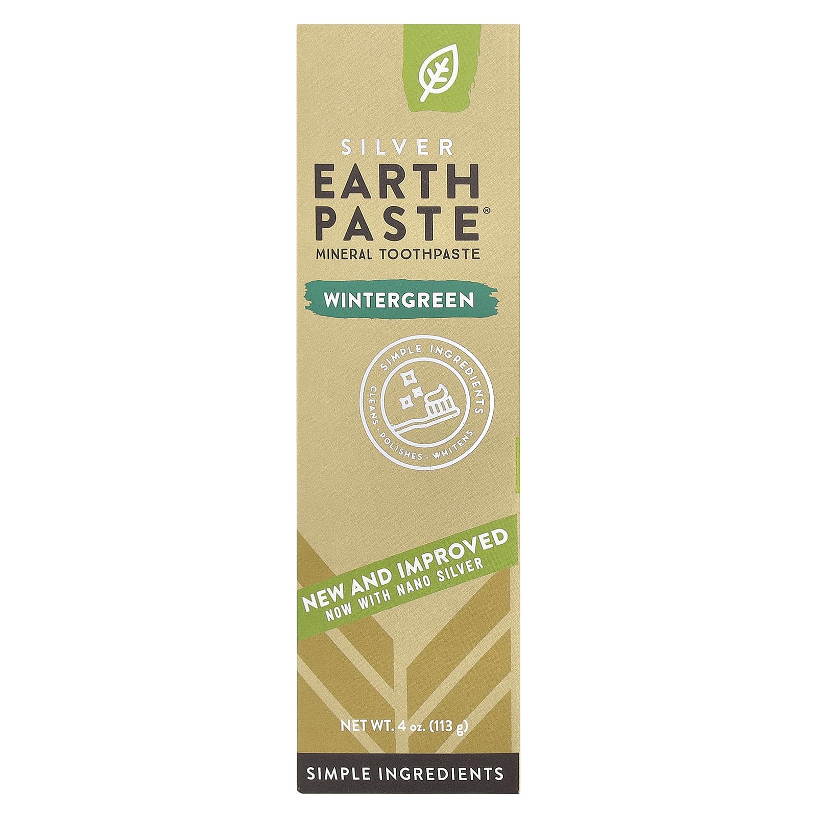 Close-up of Earthpaste ingredients including Bentonite clay, xylitol, sea salt, and activated charcoal