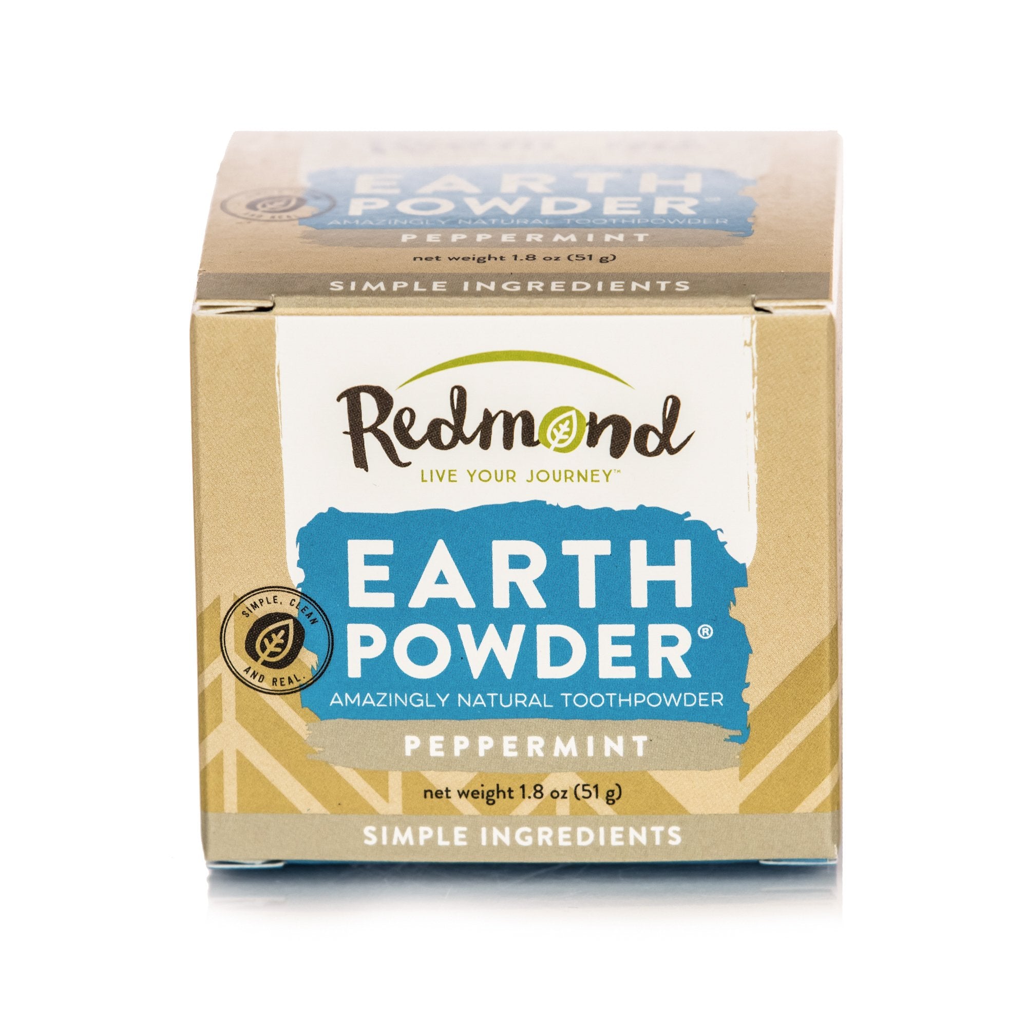 Fluoride-free formulation highlighted on Earthpowder packaging