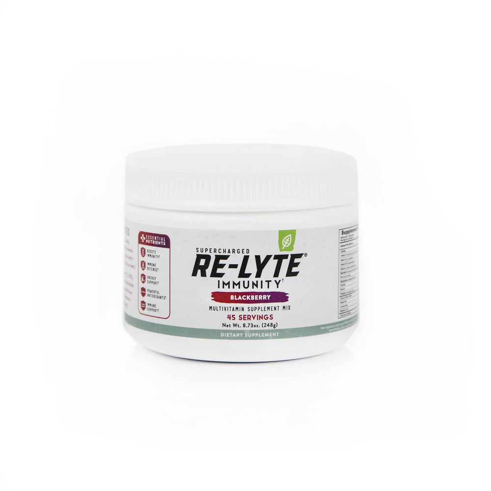 Re-Lyte Immunity Blackberry packaging with label close-up
