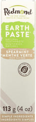 Redmond Earthpaste Spearmint Toothpaste with Bentonite Clay, 4 oz packaging – Non Fluoride, vegan, gluten-free