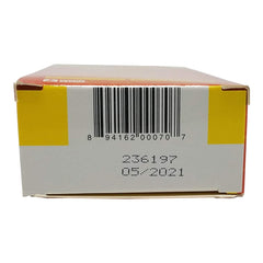 Nutrition and ingredients label on Redoxon Orange Vitamin C with Zinc packaging