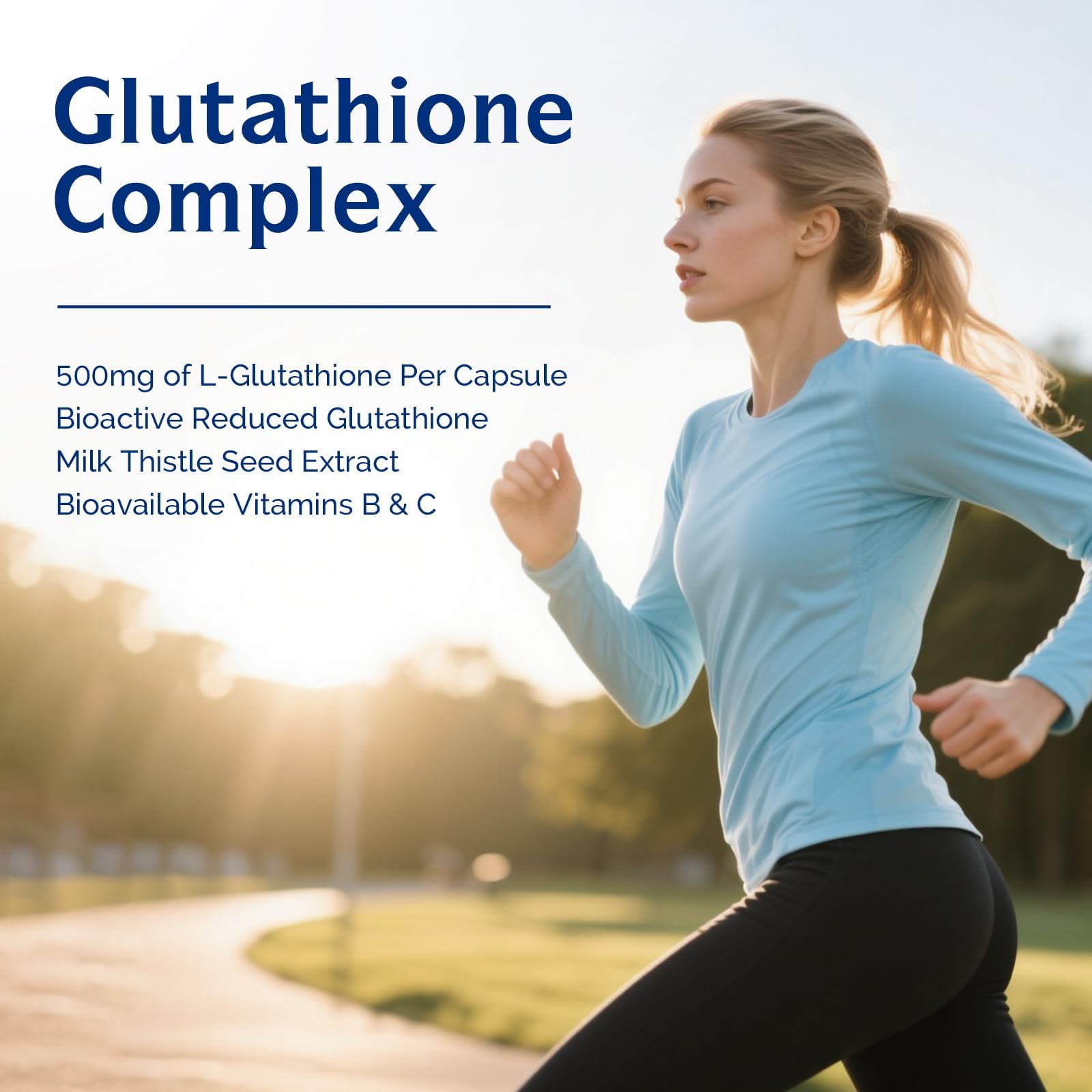 Close-up of reduced glutathione 500mg capsule
